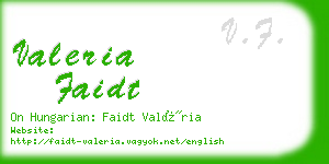 valeria faidt business card